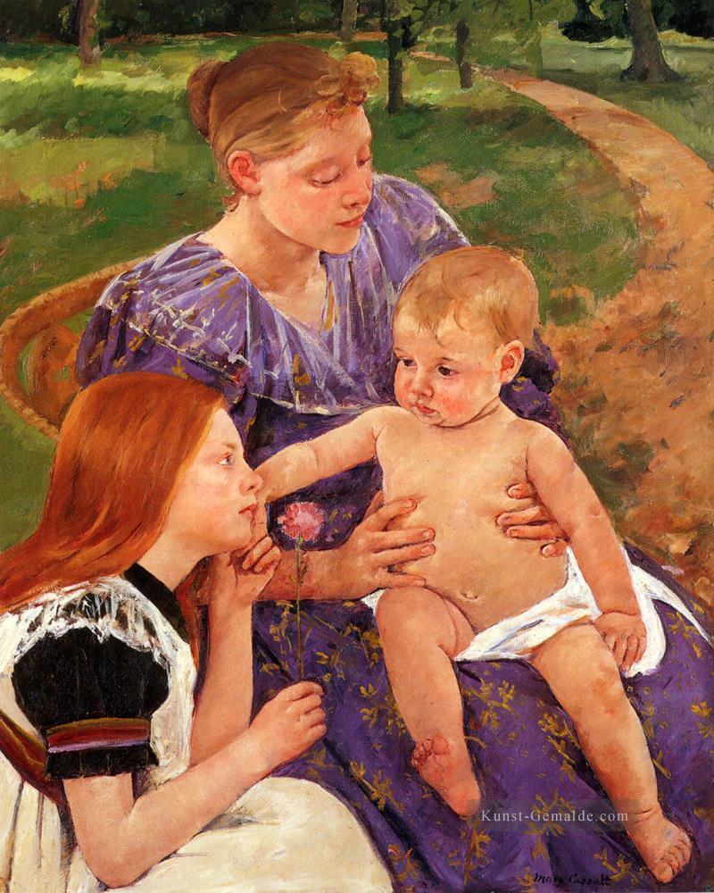 Die Familie Mütter Kinder Mary Cassatt Ölgemälde